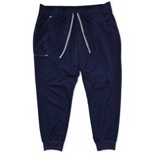 Figs Zamora Jogger Scrubs Women's Blue Drawstring Technical Medical Comfort XXL